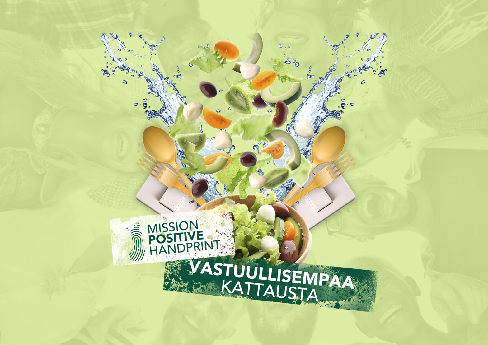 Vastuullisempaa kattausta tapahtuman kuva, salaattiannos